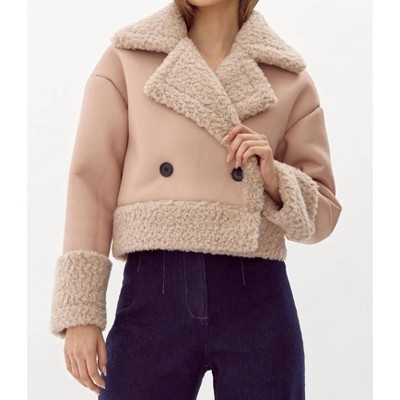 Women's Devin Faux Shearling Leather Jacket - adelyn rae