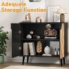 Acekool 31.5" Contemporary Storage Cabinet, Accent Sideboard Buffet Cupboard with Door Panels, Entryway or Dining - 4 of 4