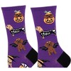Socksmith 15.0 Inch Halloweiner Dogs Purple Bat Dogs Skeleton Bees Crew Socks - 2 of 3
