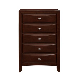 HomeStock USA Linda Merlot Chest - 1 of 3