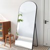 Dovelina Modern Wood Frame Arched Mirror Decorative Wall Mirror - 2 of 4