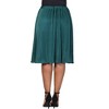 24seven Comfort Apparel Plus Size Elegant Accordion Pleated Elastic Waistband Party Midi Skirt - 3 of 4