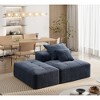 Modern Oversized Modular Sectional Sofa, Sparkling Chenille Tufted Sofa with 2 Pillows, No Assembly Required, DIY Combination for Living Room - 2 of 4