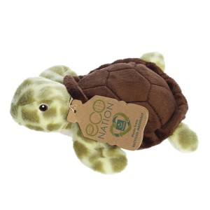 Aurora Small Eco Softies Sea Turtle Eco Nation Eco-Friendly Stuffed Animal Green 7.5" - 1 of 4