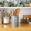 Design Imports Gray Stir It Up Ceramic Utensil Holder - 4 of 4