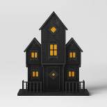 Halloween Wooden Light Up Haunted House - Threshold™