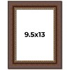 PosterPalooza | Photo Size Traditional Brown Picture Frame - UV Acrylic, Foam Board Backing, Hanging Hardware - 2 of 4