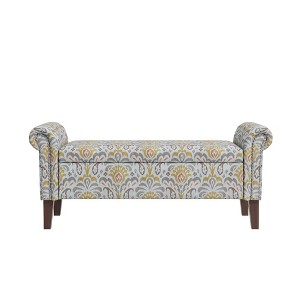 HL Home Furnishings,Rolled Arm Storage Ottoman - 1 of 4