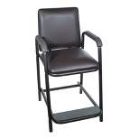 Drive Medical Water Resistant Elderly Senior Hip Surgery Patient Recovery Shower Bathing High Chair for Hospice, Nursing Homes, and Hospitals, Brown