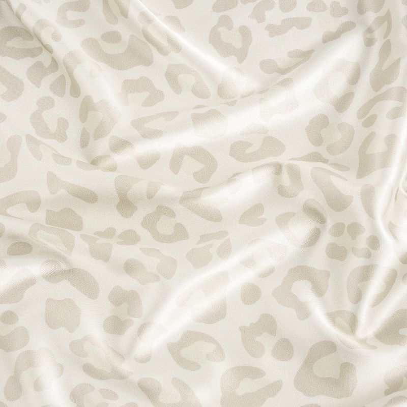 Sweet Jojo Designs Decorative Satin Pillowcases Cheetah Ivory Beige Gold 2pc, 5 of 7