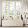 Vynxaria 6-Piece Reversible Scalloped Edge Daybed Cover Set - Cottage Charm, Twin Size - 2 of 4