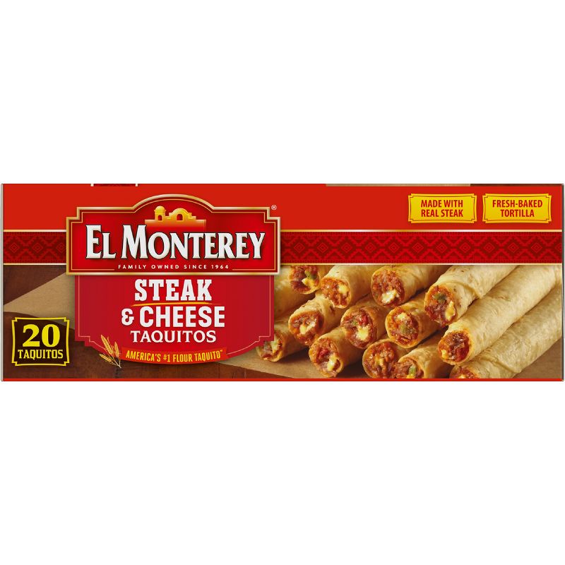 El Monterey Frozen Steak and Cheese Taquitos - 20oz/20ct, 4 of 14