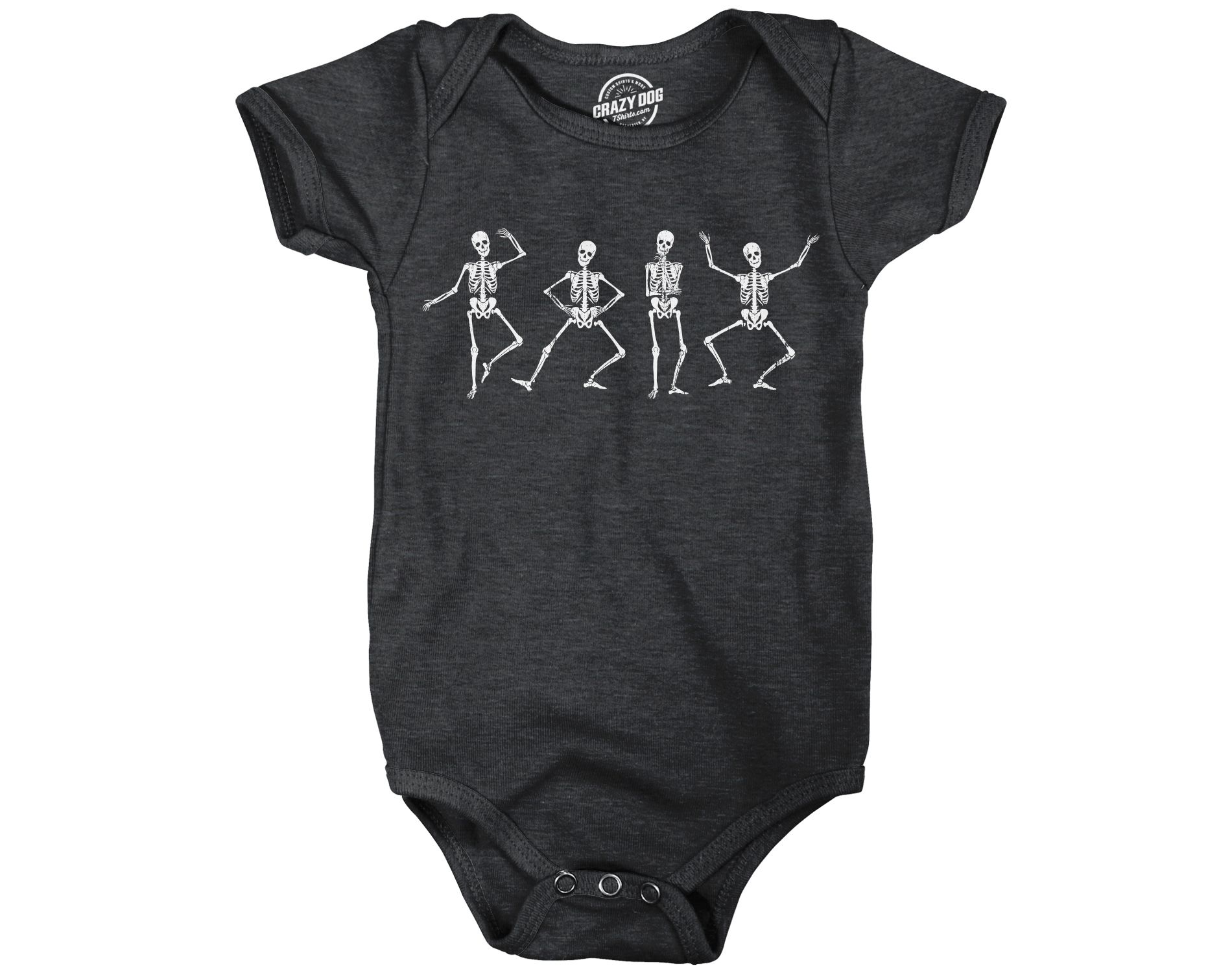 Dancing Skeletons Baby Bodysuit Funny Sarcastic Halloween Party Graphic Novelty Jumper For Infants - Crazy Dog Baby Bodysuit For Halloween Season
