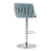 Set of 2 360¡ã Swivel Counter Height Bar Stools with Fabric Cushion, Adjustable Metal Legs, Woven Back and Footrest for Kitchen Island - 4 of 4