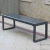 Aoodor Outdoor 3-Piece Aluminum Picnic Table Set,  Rectangular Patio Dining Table with Benches - 3 of 4