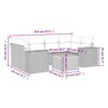 vidaXL Patio Sofa Set with Cushions Outdoor Furniture 7 Piece Poly Rattan - Gray - 3 of 4