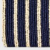 Beaded Striped Zip Pouch - A New Day™ White/Blue - 4 of 4