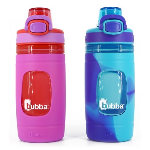 Bubba Flo Kid's 16 Oz. Water Bottle 2-pack - Pool Blue/mixed Berry