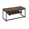 INFURNIC TV Stands and Consoles Industrial Rustic Entertainment Center with Metal Frame and Open Shelf for Living Room, Black,Oak, 51"*18"*4" - 3 of 4