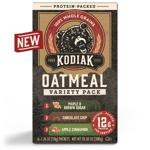 Kodiak Variety Pack Oatmeal Packets - 10.58oz / 6ct - 1 of 4