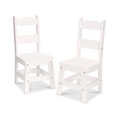 Melissa And Doug Wooden 3-Piece Table and Chair Set, Natural