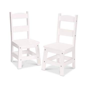 Melissa & Doug Wooden Chair Pair - White
