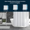 LiBa Premium Waffle Weave Shower Curtain - Water Repellent and Heavyweight, Hotel Quality, Machine Washable Liner for Bathroom - 3 of 4