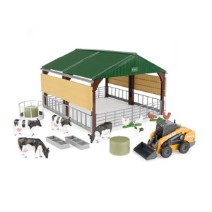 1/32 Case Skidsteer, Livestock and Shed Set 47251 - 1 of 4