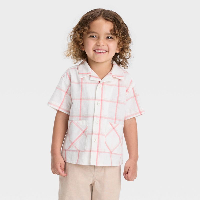 Toddler Boys' Short Sleeve Button-Down Shirt - Cat & Jack™, 1 of 10