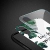 Reiko iPhone X Hard Glass Design TPU Case with Leaves Design in Clear - 3 of 4