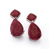 Ross-Simons 26.50 ct. t.w. Opaque Ruby Drop Earrings in Sterling Silver - 4 of 4