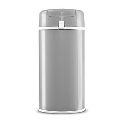 Bubula Step 64419 Premium Steel & Aluminum Diaper Waste Pail Container with Air Tight Lid and Security Lock for Nursery or Any Room Use, Gray