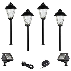 John Timberland Concord Black 8-Piece LED Landscape Path and Flood Light Set - 1 of 4