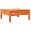 vidaXL Patio Footstool with Cushion Wax Brown Solid Wood Pine - 4 of 4
