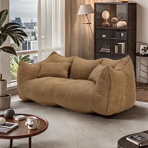 Large Bean Bag Sofa, Soft Recliner Chair with High-Resilience Foam Core, Fits Two People, Perfect for Gaming, Reading & Watching TV-Cuddlewood - 1 of 4