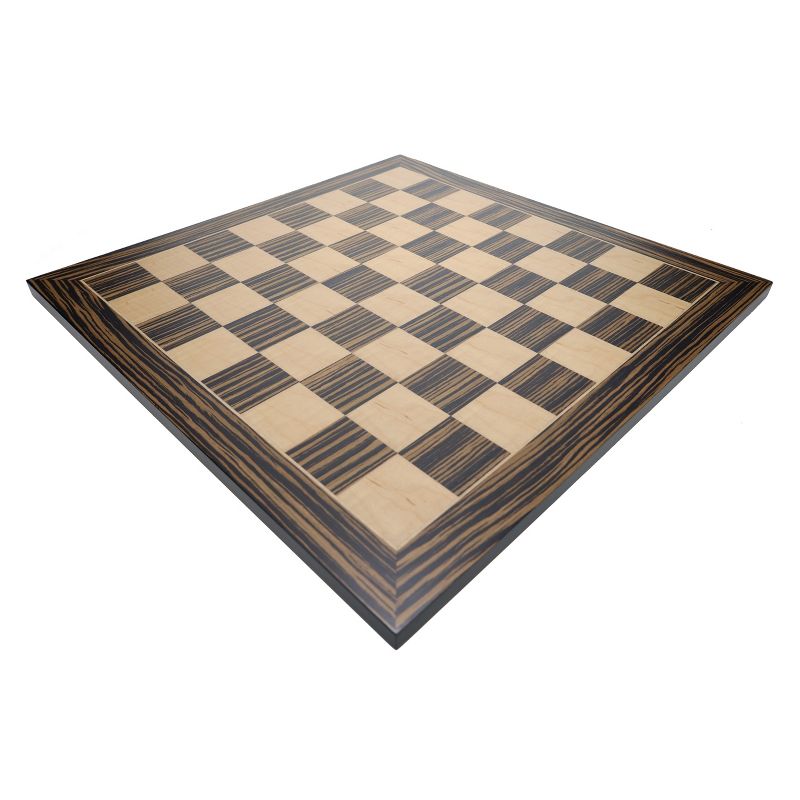 WE Games Deluxe Chess Board, Zebra & Natural Wood 19 in, 5 of 8