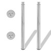 vidaXL 2 Telescopic Table Legs Adjustable Height 710 mm - 1100 mm Chrome - 3 of 4