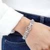 Ross-Simons 0.90 ct. t.w. Sky Blue Topaz Byzantine Bracelet in Sterling Silver - 3 of 4