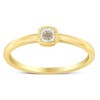 14K Yellow Gold Plated Silver Diamond Accent Square Cushion Shaped Promise Ring - 2 of 4