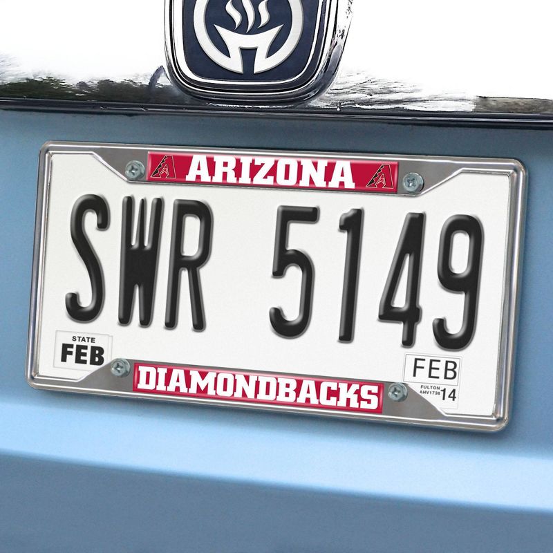 MLB Arizona Diamondbacks Stainless Steel License Plate Frame, 2 of 4
