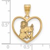 Black Bow Jewelry 14k Yellow Gold Plated Sterling Silver Phi Mu Greek Life Pendant - 2 of 3