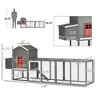 Resenkos Rabbit Hutch, Duck Cage Hutch,Chicken Coop, 118" Extra Large Chicken Coop with Asphalt Roof, Hen Run with Slide-Out Tray and Nesting Box, - 3 of 4