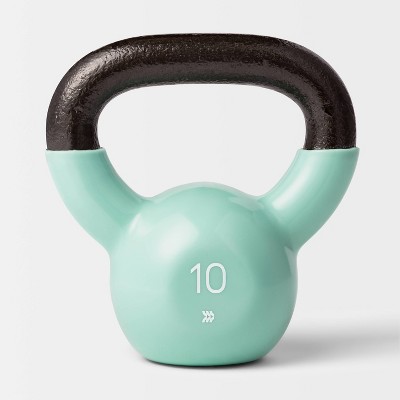 Gaiam 10 lb Vinyl Kettlebell, Weight, Home Gym