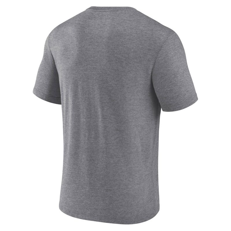 MLS Sporting Kansas City Men&#39;s Gray Short Sleeve Triblend Chest Logo T-Shirt, 3 of 4