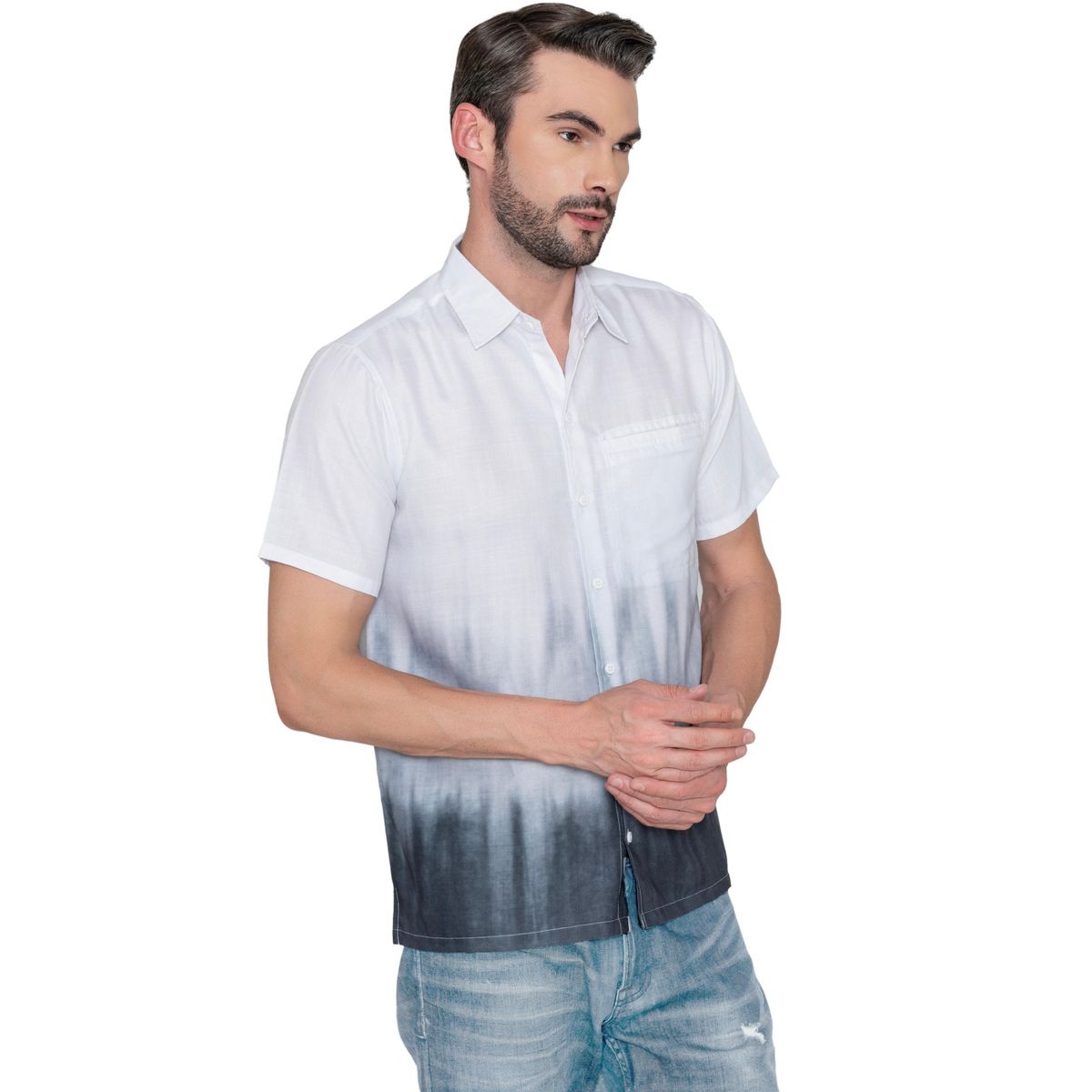 HAPPY BAY Mens Hawaiian Shirts Short Sleeve Button Down Shirt Men's Casual Vacation Tropical Beach Summer Party Shirts for Men Funny XXL White Tie Dye - thumbnail 5