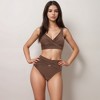 Anna-Kaci Swim Women's Crossover Bikini Set with Wide Strap Top and High Waist Twist Front Bottoms - 4 of 4