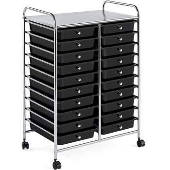 Yaheetech Drawers Rolling Storage Cart Mobile Storage Bin Trolley