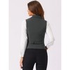 INSPIRE CHIC Women's Lapel Collar Dressy Versatile Racerback Waistcoat Suit Vest - 4 of 4