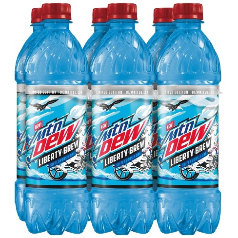 12 Pack 12 Fl Oz Cans Mtn Dew Limited Edition Mountain Dew Liberty Brew Advertising Soda