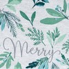 Seasons Greetings Holiday Fabric Napkins, Set of 4 - Blue - 17x17 - Elrene Home Fashions - 3 of 3